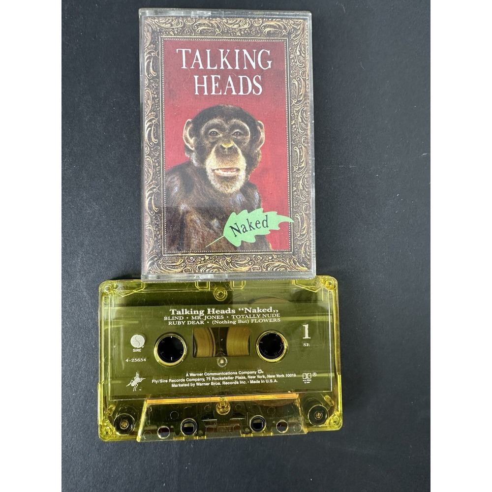 Talking Heads Naked Yellow Cassette Tape 4-25654 Sire Records 1988
